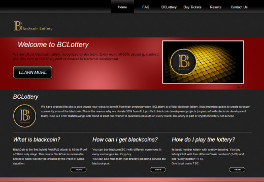BCLottery – Official blackcoin lottery