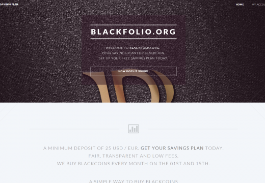 Blackfolio.org  Blackcoin savings plan is online